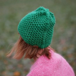 zielona czapka 100% wełna