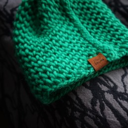 zielona czapka 100% wełna hat 100% wool