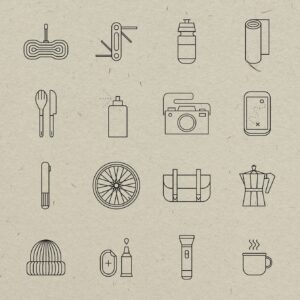 bikepacking icons