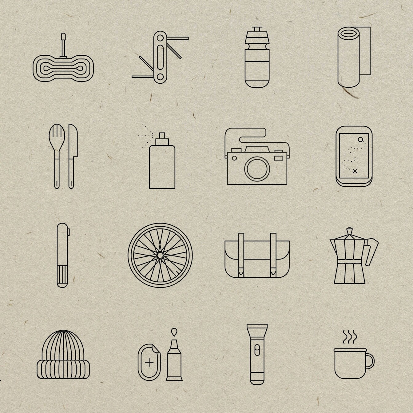 bikepacking icons